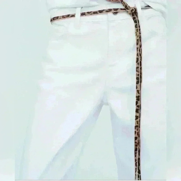 ??Zara animal print leather belt